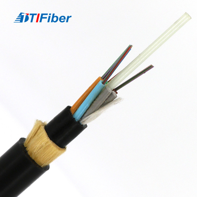 FTTH Adss 6 12 24 48-żyłowy kabel światłowodowy Czarny