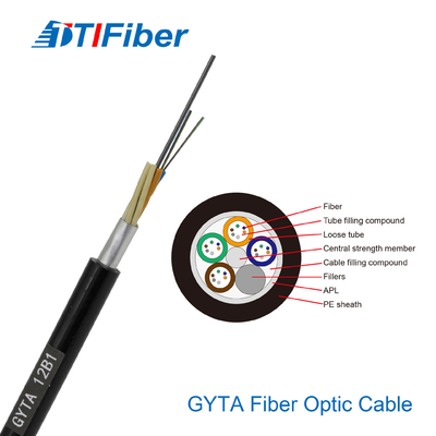 G652D jednomodowy opancerzony kabel światłowodowy GYTS / GYTA / GYFTY 2- 288 rdzeń