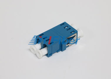 Pojedynczy adapter światłowodowy ABS w kolorze niebieskim LC / APC, wysoki zwrot strat