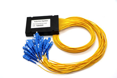 Cyfrowy rozdzielacz kabli optycznych PLC, rozdzielacz przewodów optycznych ABS 1 * 32 do sieci