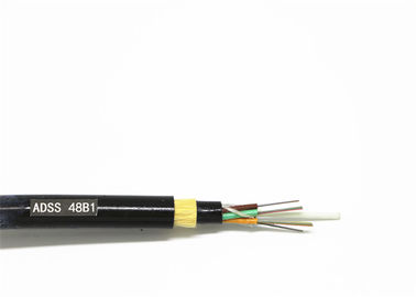 48 rdzeniowy jednomodowy kabel światłowodowy o wysokiej wytrzymałości ADSS Członek FRP o centralnej sile