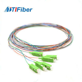 Kabel połączeniowy Pigtail światłowodowy jednomodowy SC-SC 12 kolorów PVC / LSZH Zipcord Type