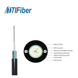 Zewnętrzny opancerzony kabel światłowodowy TTI GYXTW 4 rdzeniowy płaszcz PVC LSZH PE