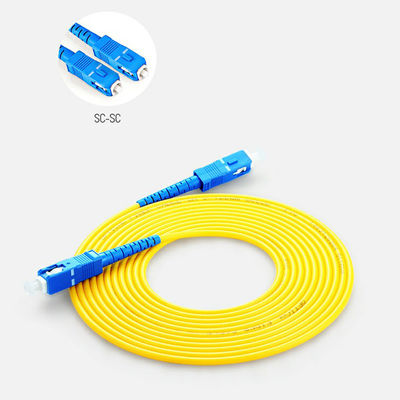 Żółty kabel światłowodowy LSZH Sc Lc UPC APC Sm 1m 5m 10m 15m
