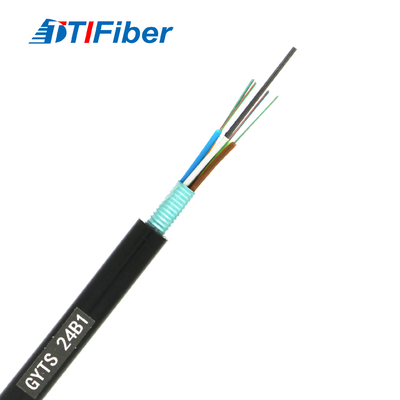 Opancerzony kabel światłowodowy OEM Loose Tube GYTS od 2 do 288 rdzeni w trybie pojedynczym / wielokanałowym