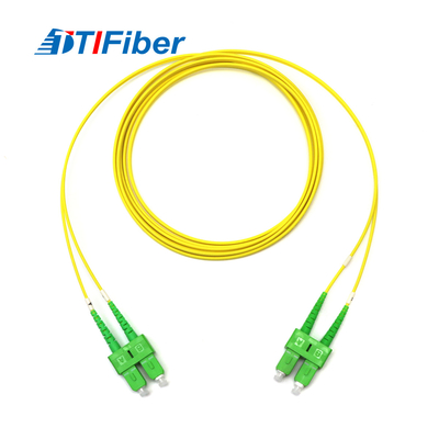 SC / APC-SC / APC SM DX 9/125 Kurtka PVC Żółty kabel światłowodowy OEM Dostępny