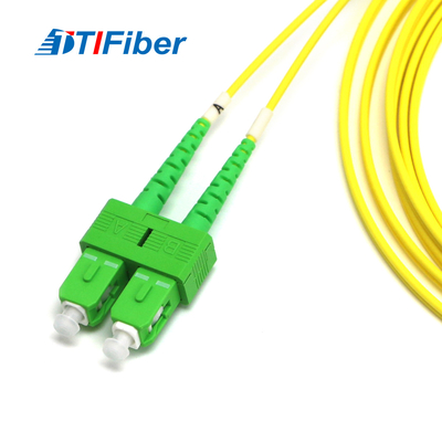 SC / APC-SC / APC SM DX 9/125 Kurtka PVC Żółty kabel światłowodowy OEM Dostępny
