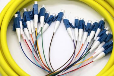 24-żyłowy wielowłóknowy kabel zrywalny LC / UPC-LC / UPC Strip na szczelnym buforze 0,9 mm