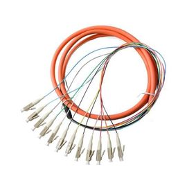 Pomarańczowy 12-żyłowy kabel światłowodowy SC UPC z CE, wielomodowy kabel światłowodowy