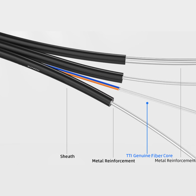 Kabel LZSH jednowarunkowy 1 2 4 Rdzeń G652D G657A1 G657A2 FTTH Kabel światłowodowy