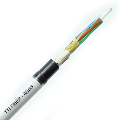 FTTH FTTX Zewnętrzny kabel ADSS z pojedynczą osłoną podwójnej osłony 8F 12F 24F 48F Kabel światłowodowy