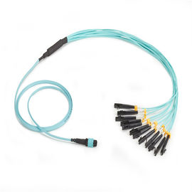 Kolorowy, wielomodowy kabel połączeniowy OM3 Multimode 4G / 5G MPO do LC do telekomunikacji