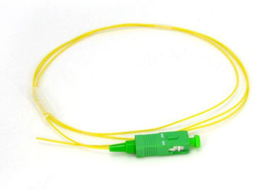 Optyczna sieć dostępowa SC APC Simplex Fiber Pigtail z SM Yellow Fiber Optic Cable