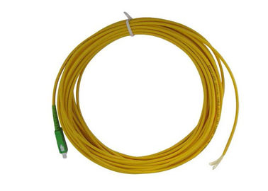 Optyczna sieć dostępowa SC APC Simplex Fiber Pigtail z SM Yellow Fiber Optic Cable