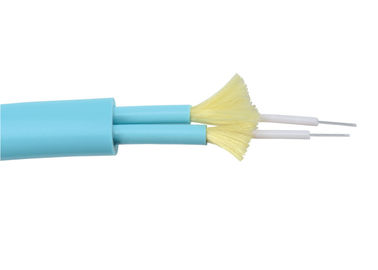 Wewnętrzny kabel światłowodowy Duplex Zipcord OM3 z płaszczem PVC / LSZH