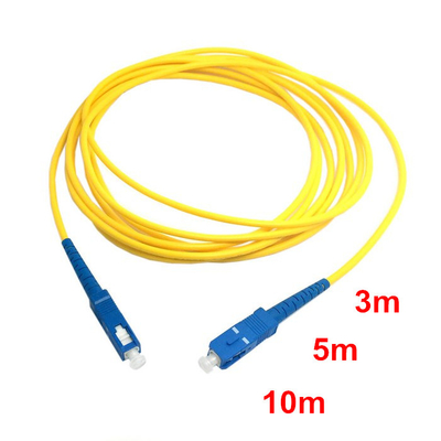 SC Jednomodowe optyczne niestandardowe kable światłowodowe Patch Cord Simplex