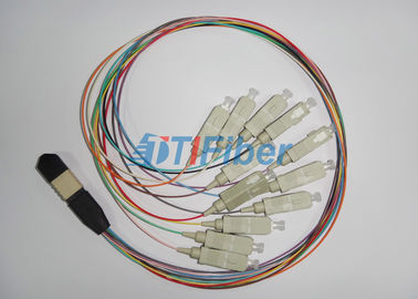 MPO do SC Fiber Optic Patch Cord 12 Fibre Do kaset MPO