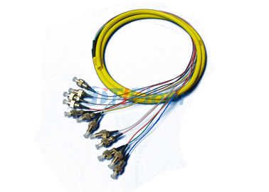 Łączenie wielomodowego światłowodowego pigtaila LC, 0,9 mm 12 kolorów kabla światłowodowego